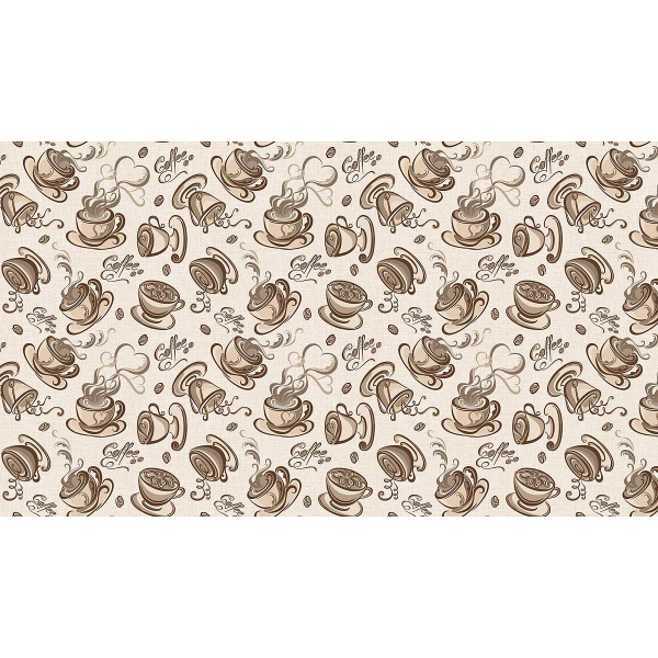 Клеенка нетканая основа 135*20  ПЕРФЕКТ 643/10 Чашка с кофе Тв