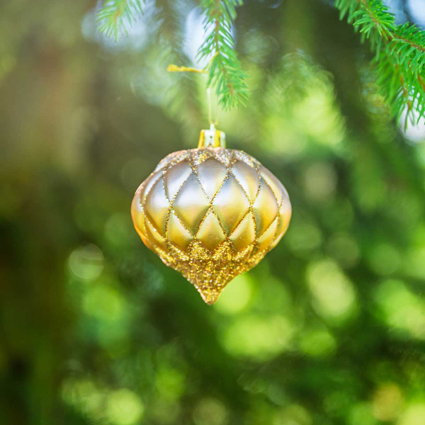 Шар 8BDC3-G20-13 3шт 8см "Фонарик" розовое золото с блестками (128)