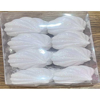 Шар 4ZDC8-J5B 8шт 4см "Юла" золотая с белыми блестящими дольками