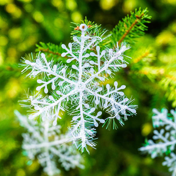 Подвеска Т169 Снежинка 3шт 10см пластик (цена за 10шт) (200)