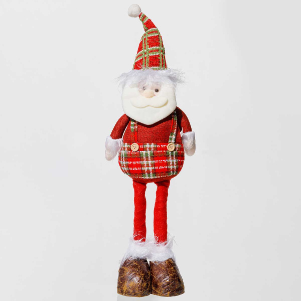 Фигура новогодняя AKK012A Дед Мороз 49-68см телескопические ноги, красный