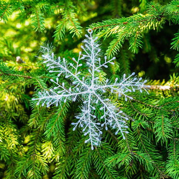 Подвеска Т171 Снежинка3шт 17см пластик (Цена за 10шт) (200)