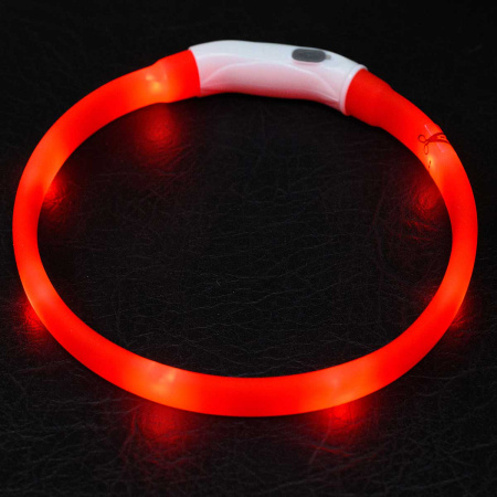 Ошейник 55*1,5см свет-ся 3реж микс USB NA2615 (144