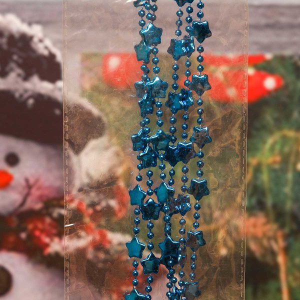 Цепь новогодняя Т179-4 1,8м Звезды синий х24