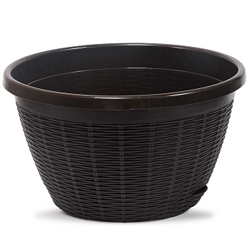 Кашпо Подвесное 4,5л темно-коричневый без подвеса КШ-8614 х20