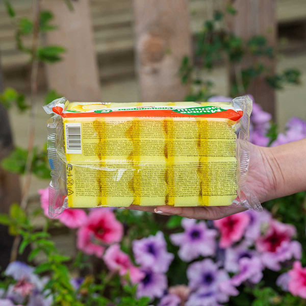 Губка для посуды Милые мелочи Аромат лимон 5 шт х40