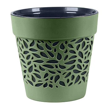 Кашпо Блоссом 1,5 л Оливковый/Антрацит КШ-0496 х16 