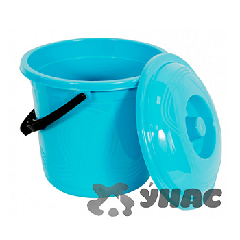 Ведро 7л с крышкой "Волна" Эльфпласт