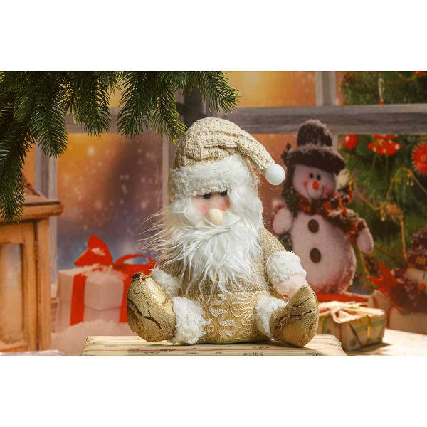 Фигура новогодняя интерьерная ДедМороз 23см бежевый AYY510А (48)