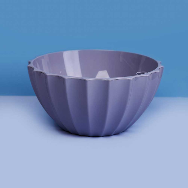 Кашпо "Ракушка" 2,4 л Серый шёлк Пласт Авеню х10 