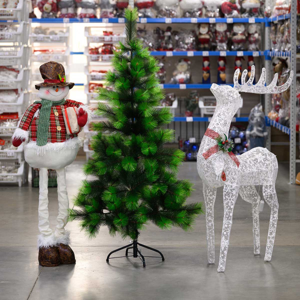 Елка HJ150-43 150см 2-хцвет.144ветки мет.подст.