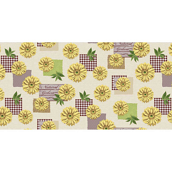 Клеенка н/о 135*20  ПЕРФЕКТ 621/15 (Герберы Розовые)Тверь