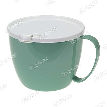Кружка для супа 0,7 л с крышкой фисташка М1214