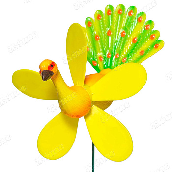 Штекер садовый Павлин с ветряком NA2294 14*13см (288)