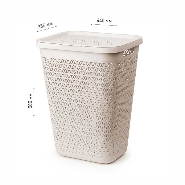 Корзина для белья Элемент 55 л Бежевый БШ8902 х4 