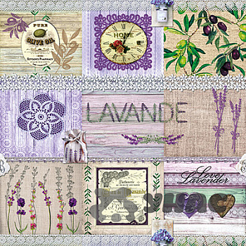 Клеенка 140*20 ДЕКОРАМА 190А (лаванда,оливки) ТУРЦИЯ