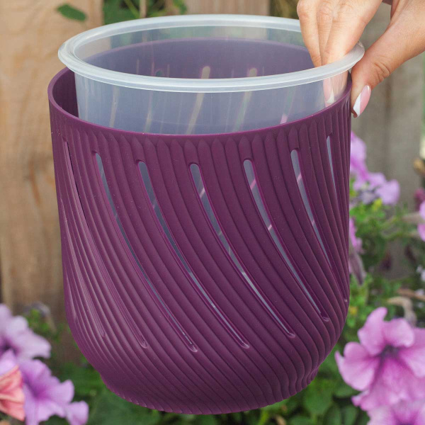 Кашпо Fleurs 3,1 л Пурпурный КШ-3730 х8 