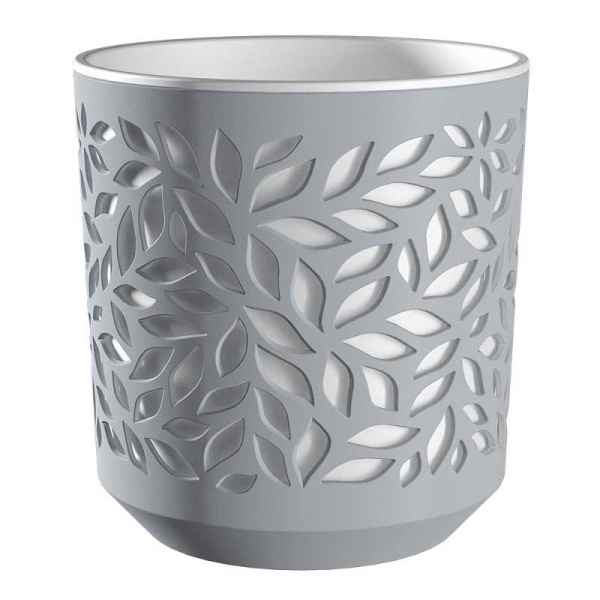 Кашпо Leaves 2,5л Серый/Белый КШ-9576 