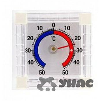 Термометр оконный биметалл квадратный ТББ блистер