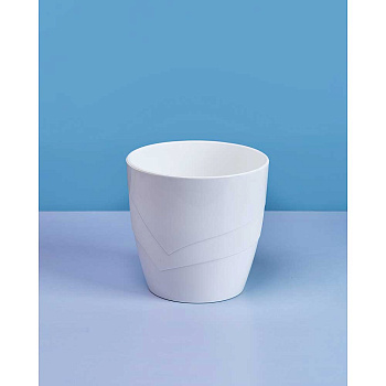 Кашпо "Грация" 2л Белое Пласт Авеню х12 