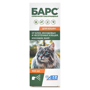 Барс спрей для кошек 100мл АВ773 x18