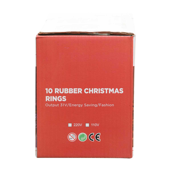 Гирлянда дождь LLN-39 10насадок длина 3м СВЕТ ТЕПЛЫЙ БЕЛЫЙ, 10шт Круг-10см внутри фигурка (дедмороз, колпак, елка, олень. снеговик) Длина вниз-30-60см.(50)