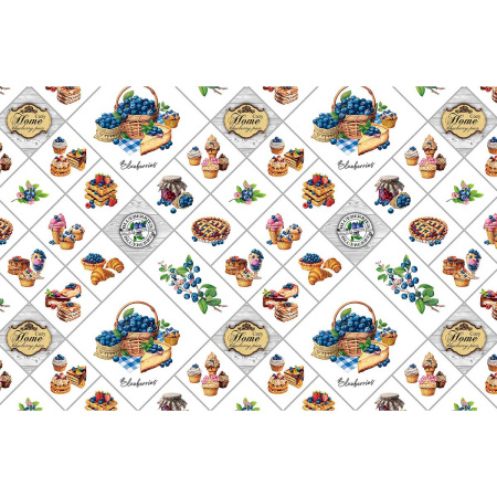 Клеенка нетканая основа 135*20  ПЕРФЕКТ 643/10 Чашка с кофе Тв