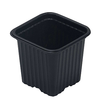 Горшок 0,21 л для рассады 7х7х6,5 черный Агроэкодом 