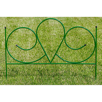 Заборчик декоративный металлический садовый №1 "Изящный" 5 секций 0,92*0,68м (4 метра) САДОВИТА