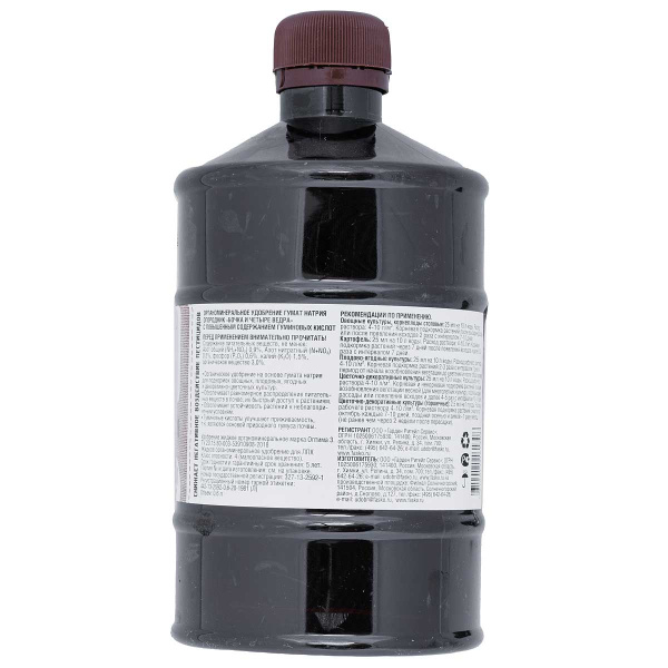 Удобрение жидкое Бочка и 4в.600мл гумат Натрия ФАСКО(9) 