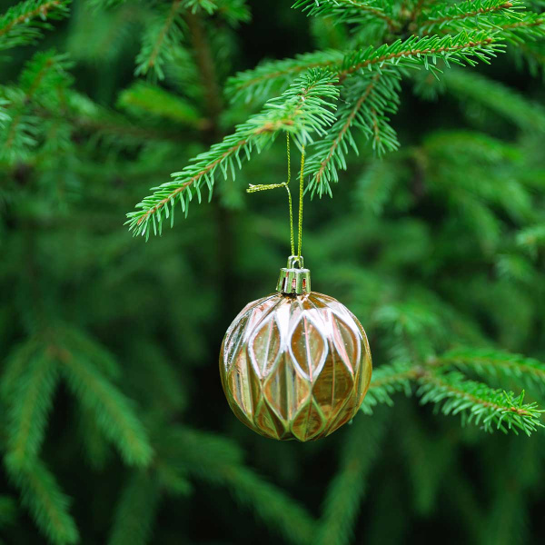 Набор елочных украшений 6ADZCKE9-J5-7 6 см 9 шт Шары Розовое золото