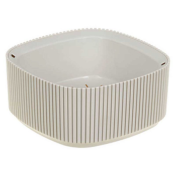 Кашпо СТРИП 165х165 0,9л со вставкой Крем М3249 х16 