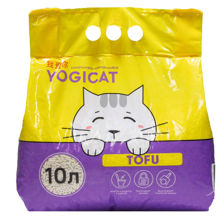 Наполнитель комкующийся ТОФУ 10л Йогикет х5/160