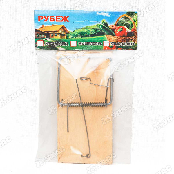 Мышеловка деревянная для грызунов 12 х 6 см Рубеж БГС