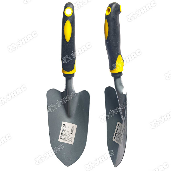 Совок посадочный (JD6026 А) широкий с пластиковой ручкой САДОВИТА