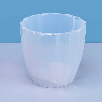 Кашпо "Флюте" 3 л со вставкой прозрачный Пласт Авеню 