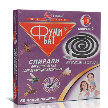 Антикомариные спирали Фумибат 80 часов (10 шт)