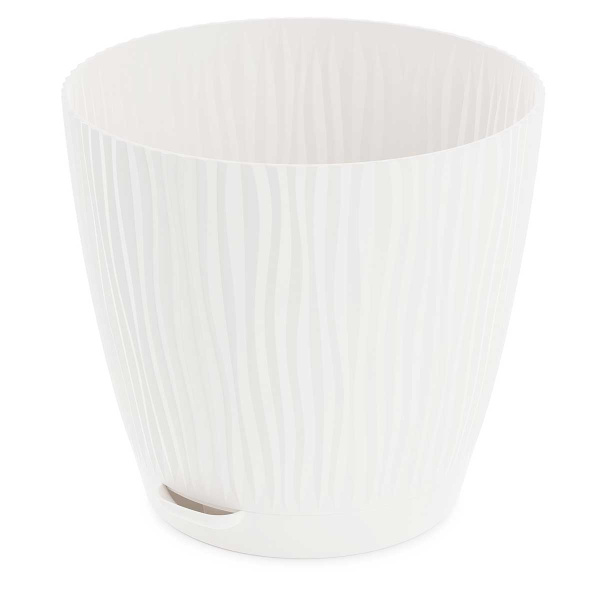 Горшок ФЛИС прикорневой полив 3 л белый БШ8443 х14 