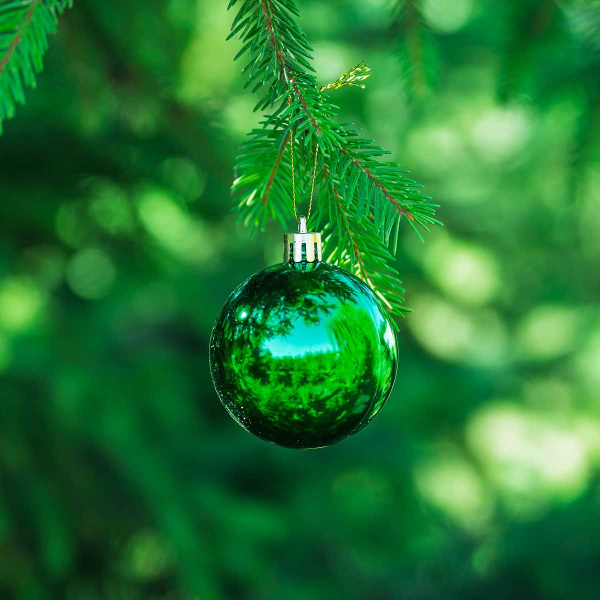 Шар Т173-5 6шт 6см (глянцевые) зеленый (120/140)