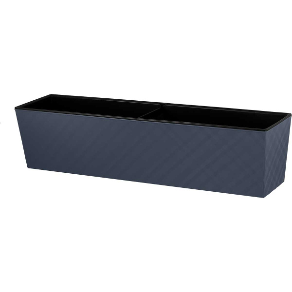 Балконный ящик МАНХЕТТЕН 60 см со вставкой вулканический серый х8 