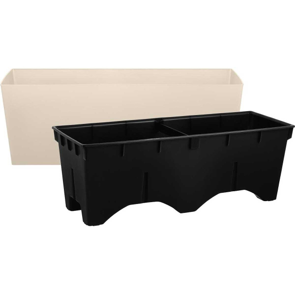 Балконный ящик ЛОНДОН 40 см со вставкой калифорнийский миндаль х6 