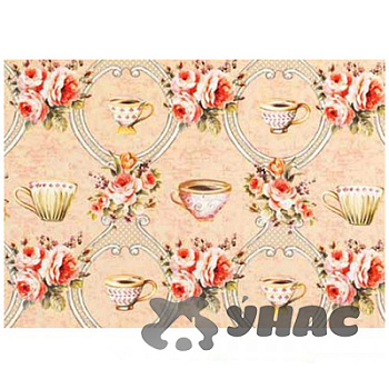 Клеенка н/о 135*20  ПЕРФЕКТ 460/13 (чаепитие,красн.) Тверь