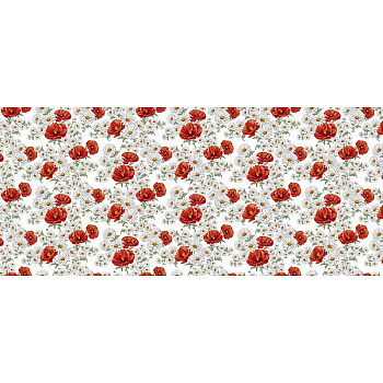 Скатерть Стиль с бейкой 135*110 632/0 Маки,ромашки Тверь