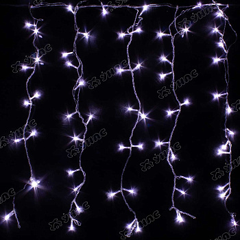 Гирлянда штора LED LС-1-2 160 лампочек, прозрачный провод 1,5*1,5 Холодный белый