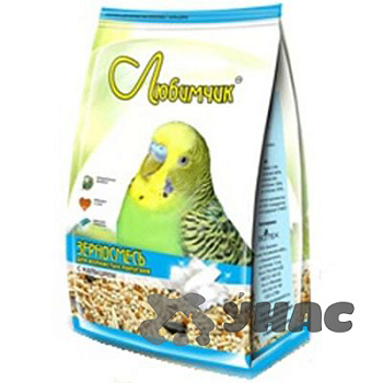 Любимчик Корм (зерносмесь) для волнистых попугаев 500 г с кальцием Крепкие кости Красивые перья 0146 х18