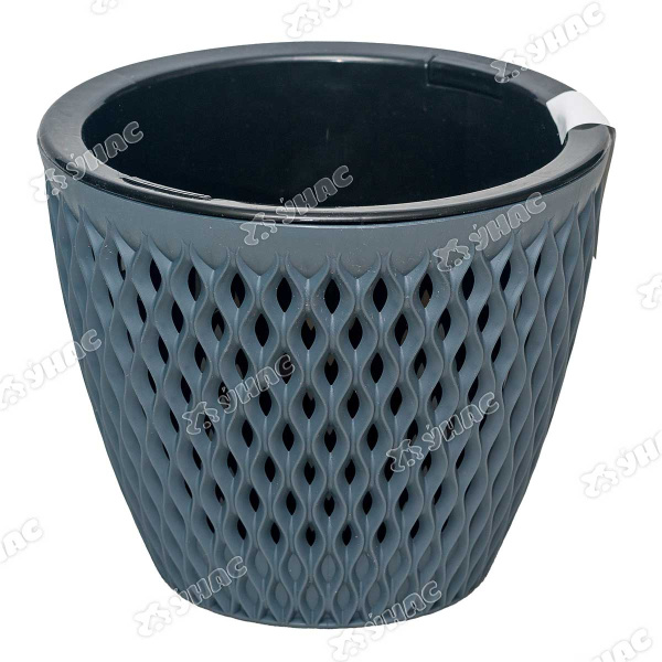Кашпо Версаль 1,6л Антрацит КШ-9010 ВМС(20) 