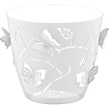 Горшок БАБОЧКИ со вст 1,4л прозрачный х10 
