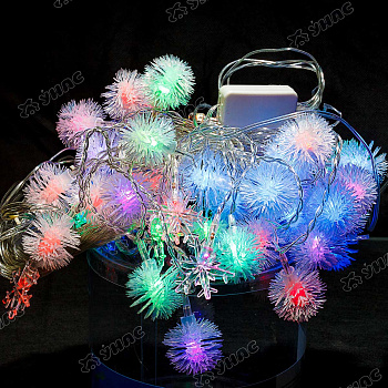 Гирлянда светодиодная ДОЖДЬ СНЕЖОК /3м*0,6м ,48 лампочек, прозрачный провод/