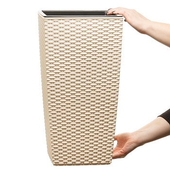 Кашпо Камелия РОТАНГ 9/20л слоновая кость 594 х4 