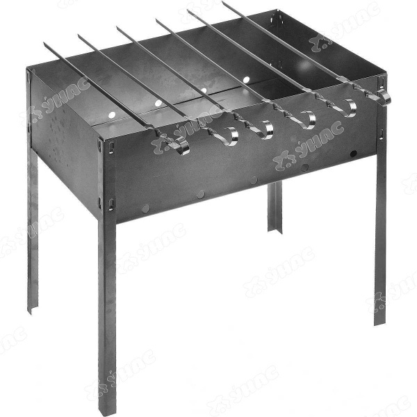 Мангал сборный "Стандарт-Лайт" 500х300х500х0,5мм, 6 шамп. угл. 400х10х0,5мм в короб.